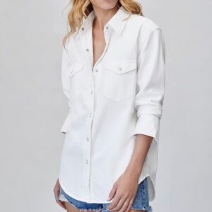Aritzia Denim Forum The Nina Oversized Western Shirt